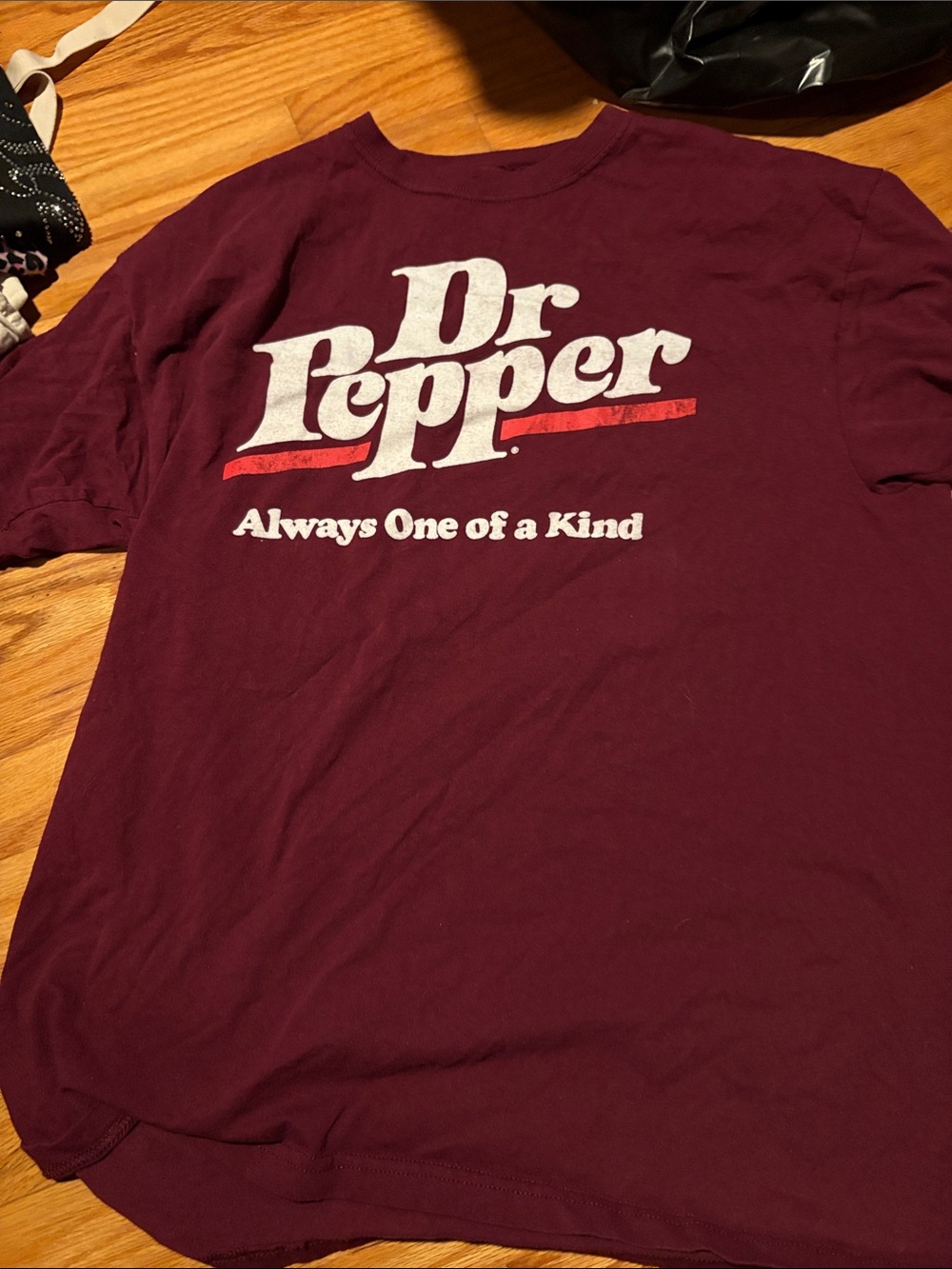 Dr Pepper Men’s Short Sleeve Tee in Burgundy